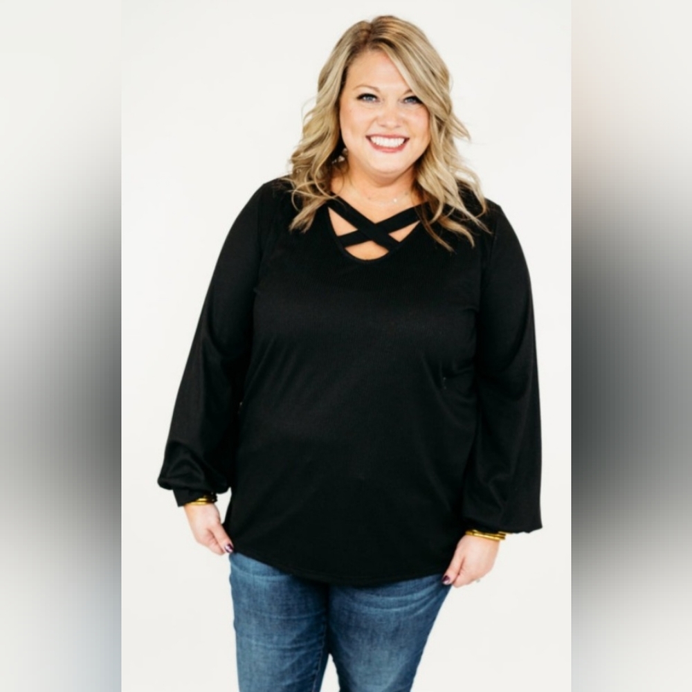 NWOT White Birch ribbed long sleeve top 3x